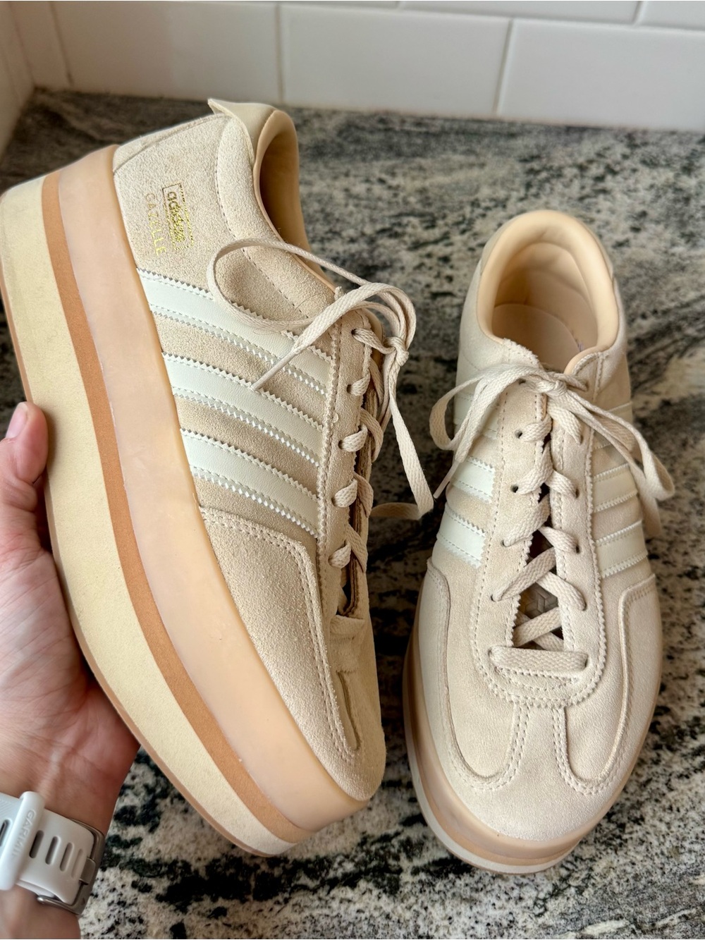 adidas Women's Platform Sneaker - Chalk Beige